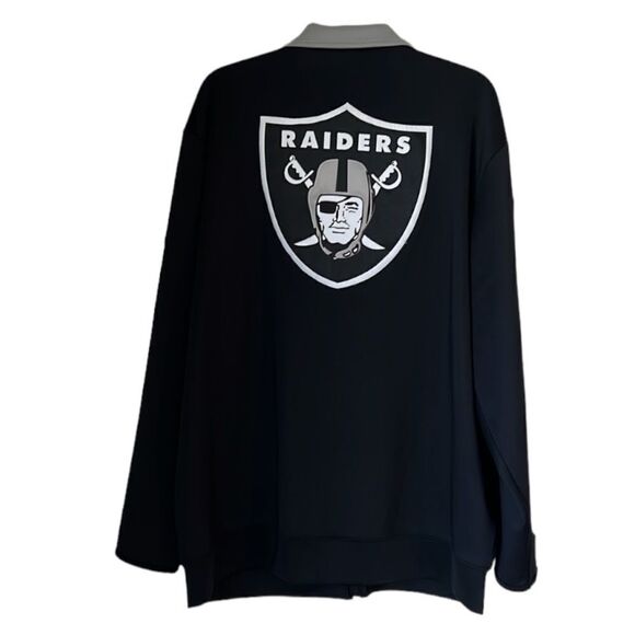 Raiders Men’s Antigua Football Full Zip Black Logo Outdoor Jacket XXL